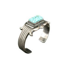 925 Sterling Silver Cuff  With Turquoise Bracelets For Girls And Women Jewelry