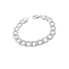 925 Sterling Silver White Gold Plated Link Chain Bracelet For Men Jewelry