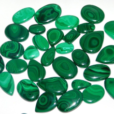 Wholesole Natural Malachite Cabochon lot, Green Malachite loose cabochon