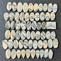 Wholesale Black Zebra Jasper Match-Pairs Rare Quality Cabochon