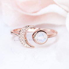 Solid 925 Sterling silver Over Gold vermeil moon cuff ring Manufacturer