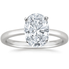 Natural white zircon oval brilliant cut solitaire sterling silver Manufacturers