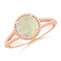Ethiopian opal classic solitaire ring in 925 sterling silver rose Manufacturer