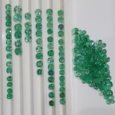 Genuine ethiopian emerald round shape lot from ethiopia loose gemstones Supplier