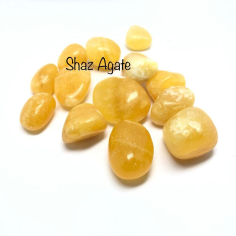 High grade Polished Orange Calcite Tumbles Stones Manufacturer