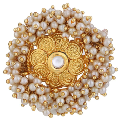 Traditional Antique Round Pearl Adjustable Finger Rings Jewelry Manufacturer