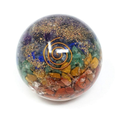 Beautiful 60-70mm 7 Chakra Layer Orgonite Energy Ball/Spheres Supplier