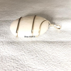 Wholesale High Quality Natural White King Worry Stone Pendants