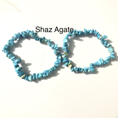 Popular Sale Turquoise Chips Bracelet : Buy Online From Shaz Agate From Supplier