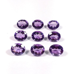 Wholesaler of loose faceted gemstones natural purple amethyst gemstones