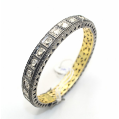 Wholesaler of pave diamond jewelry natural polki diamond bangle