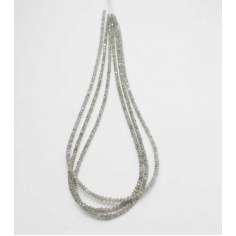 Wholesaler of diamond cut faceted loose beads natural grey diamond beads