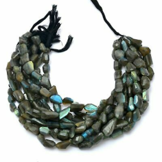 Wholesaler of  tumble beads semiprecious gemstone natural labradorite beads