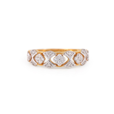 Natural Pave Diamond Real 14k Yellow Gold Engagement Band Ring Jewelry  Vender