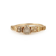 Tambuli Fancy Diamond Ring Solid 14k Yellow Gold Diamond Wedding Ring Vender