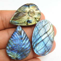 Wholesaler of Natural Labradorite Carving Cabochon