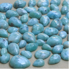 Wholesaler of Natural Larimar Smooth Cabochon