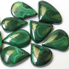 Wholesaler of Malachite Smooth Cabochon Lot