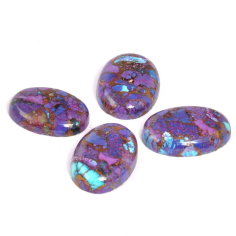 Natural Purple Copper Turquoise Oval Shape Cabochon Exporter