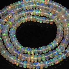 Wholesaler of Ethiopian Opal Smooth Roundel Bead