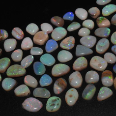 Australian Opal Smooth Irregular Shape Multi Fire Cabochon of Supplier