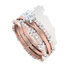 Wholesale IGI Certified Round Diamond Bridal Ring Set