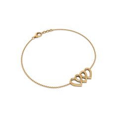 Tiny Open Heart Chain Bracelet, Love Forever Friendship Bracelet