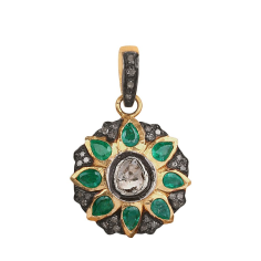 Wholesale Emerald Gemstone Pendant Diamond Pendant