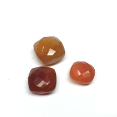 red onyx mix size cushion faceted oval ,orange onyx, coralline stone supplier