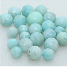 Natural Amazonite faceted undrilled Checker Cut Ball Faceted Ball Supplier