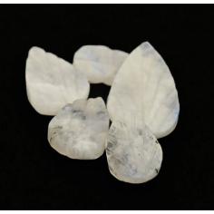 White Moonstone Carved Set of Leaf Matching Set of 4 Leaf Gemstone Supplier