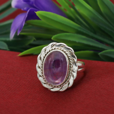 Wholesale price stylish Amethyst oval shape Ring