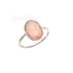 Wholesale 925 Silver Rose  Cut Gemstone Ring