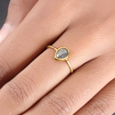 Handmade 14k Gold Jewelry Slice & Ice Diamond Ring Manufacturer