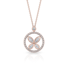 Butterfly Diamond Circle Pendant, Pear Marquise Diamond Pendant Manufacturer