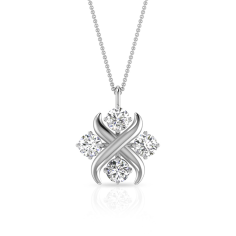 Round Diamond Flower Pendant, Unique Two Tone Gold Diamond Pendant Manufacture