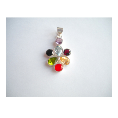 Fashion jewelry hot sale natural stone seven chakra necklace pendant Vendor