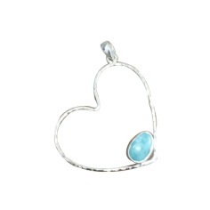 Wholesale Price Beautiful 925 Sterling Silver With Larimar gemstone Pendant