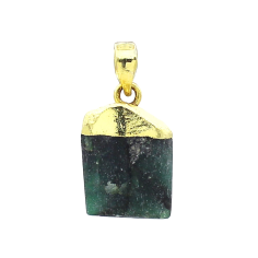 Wholesale Price Natural Green Emerald Stylish Pendant For Women