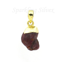 Wholesale  price January Month Birth Stone Garnet Pendant In Electroplating