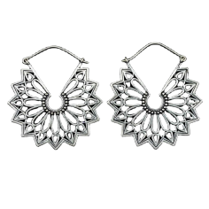 Wholesale Sterling Silver Jewelry Mandala Lotus Silver Earring Exporter