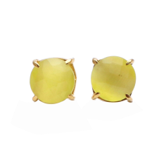 Wholesaler Designer new fashion faceted round shape cats eye girls stud earrings