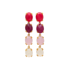 925 Silver Multi Chalcedony Earring, Gemstone Designer Dangle Earrings Supplier