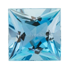 Wholesale Aquamarine Faceted Square Loose Gemstone 3mm to 10 mm Loose Faceted