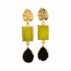 Fabulous Agate Druze Earring drop dangle earrings gemstone  Supplier