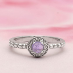 wholesale  Gemstone 925 Sterling Silver Women Wedding Ring