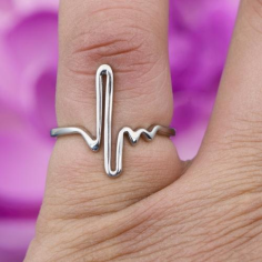 Wholesaler 925 Sterling Silver Plain Music Note Rings