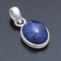 Natural Tanzanite Charm Blue Gemstone 925 Sterling Silver Pendant Exporter