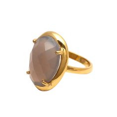 Grey Chalcedony Gemstone Rings Supplier