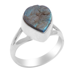 925 Sterling Blue Flashy Labradorite Rough Gemstone Handmade Rings Supplier